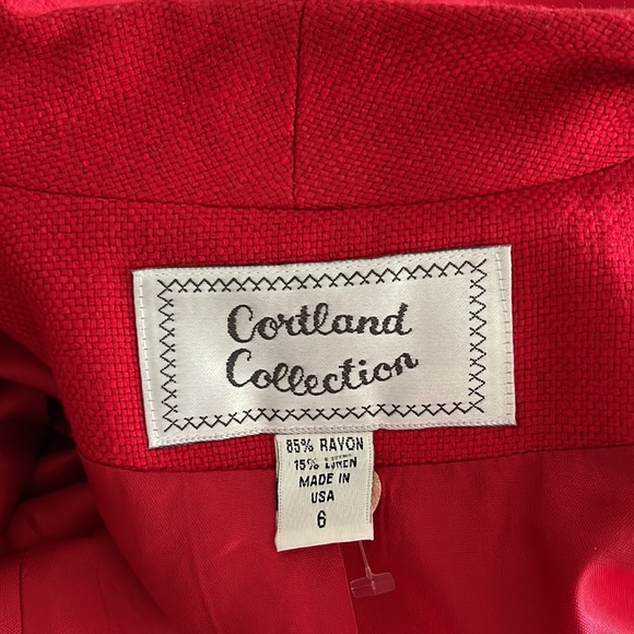 NWT Jacobson’s 80’s oversized red woven blazer - Picture 4 of 9